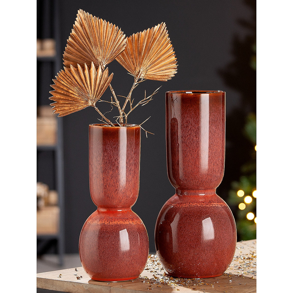 Βάζο ArteLibre Καφέ Κεραμικό 30cm - Hippiehome.gr