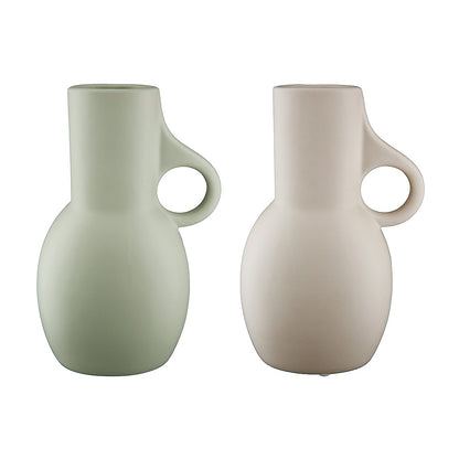 Βάζο ArteLibre Με Χερούλι Κεραμικό 11x19x30cm Σε 2 Χρώματα - Hippiehome.gr