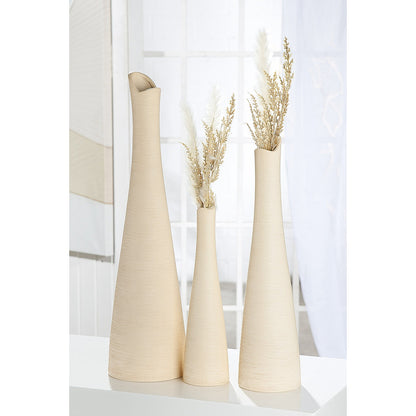 Βάζο ArteLibre Με Μακρύ Λαιμό Μπεζ Κεραμικό 31cm - Hippiehome.gr