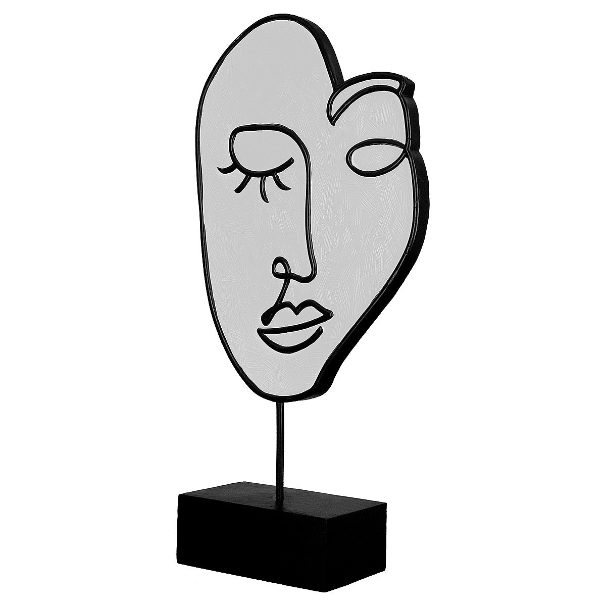 Διακοσμητικό ArteLibre Πρόσωπο Σε Βάση Μαύρο/Λευκό Polyresin 7x19x36.5cm Σε 2 Σχέδια - Hippiehome.gr