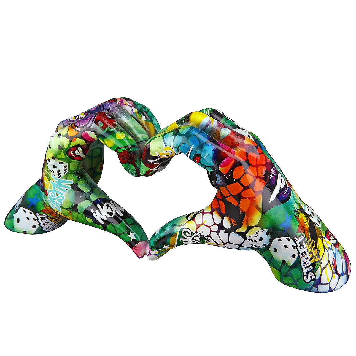 Διακοσμητικό ArteLibre Χέρια Σχηματίζουν Καρδιά Πολύχρωμο Polyresin 8x29x12cm - Hippiehome.gr