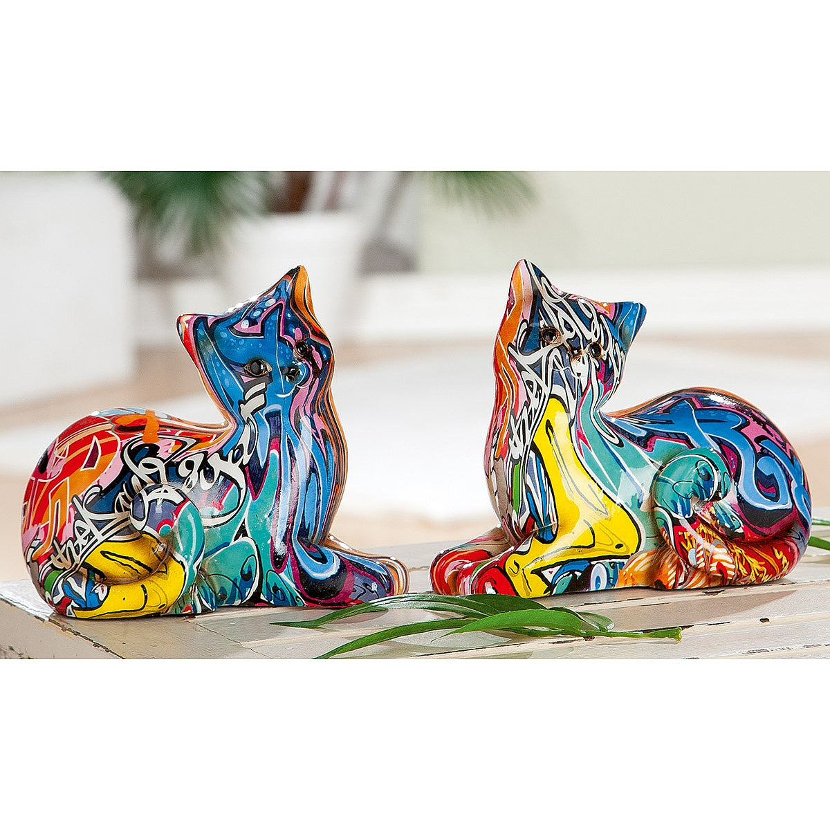 Διακοσμητικό ArteLibre Γάτα Πολύχρωμο Polyresin 8x16x13cm Σε 2 Σχέδια - Hippiehome.gr