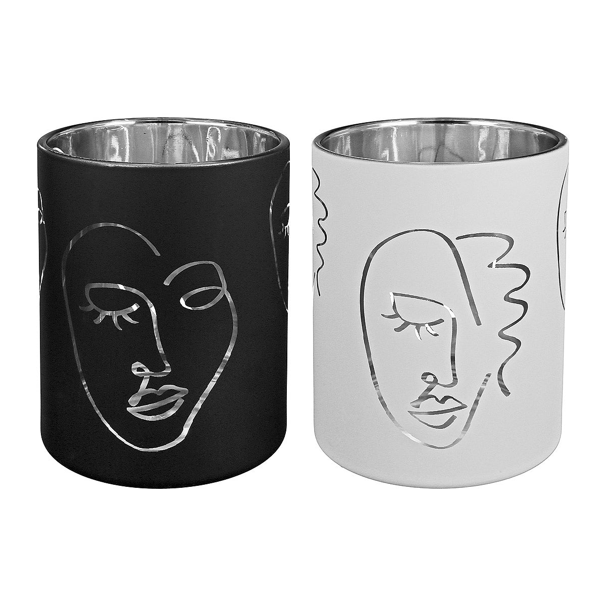 Θήκη Ρεσώ ArteLibre Πρόσωπα Γυαλί 12.5cm Σε 2 Χρώματα - Hippiehome.gr