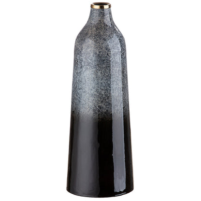 Βάζο ArteLibre Κωνικό Μαύρο/Γκρι Μέταλλο 40cm - Hippiehome.gr