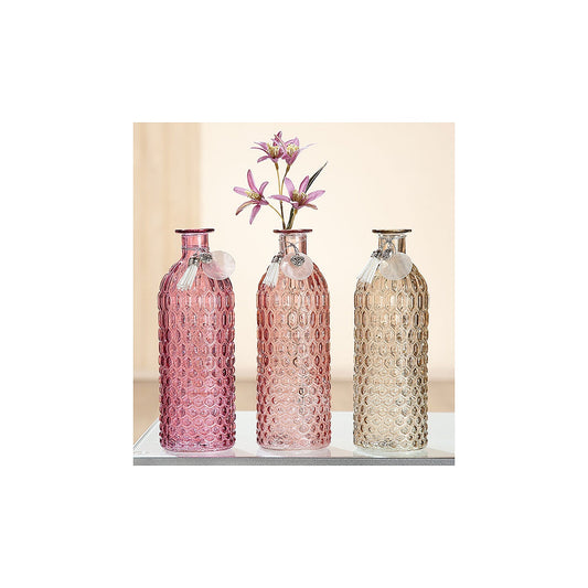 Βάζο ArteLibre Μπουκάλι Γυαλί 20cm Σε 3 Χρώματα - Hippiehome.gr