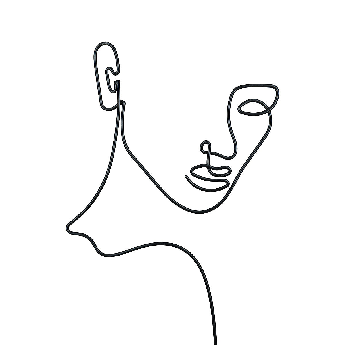 Διακοσμητικό ArteLibre Πρόσωπο Μαύρο Μέταλλο 8x22.5x40.5cm - Hippiehome.gr