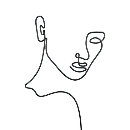 Διακοσμητικό ArteLibre Πρόσωπο Μαύρο Μέταλλο 8x22.5x40.5cm - Hippiehome.gr