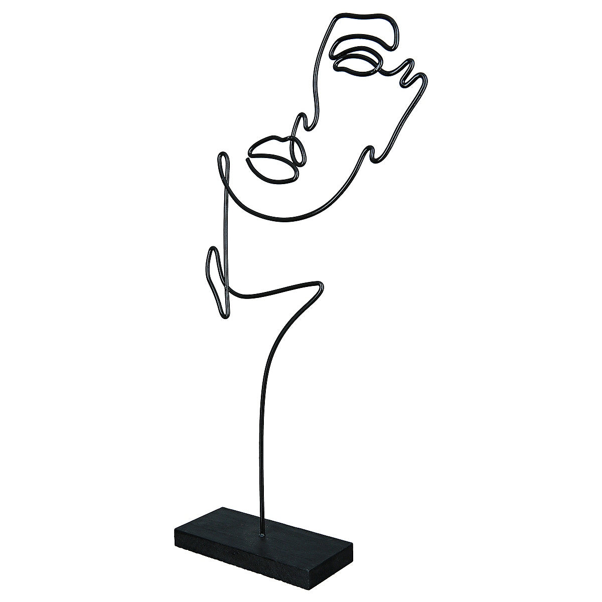 Διακοσμητικό ArteLibre Πρόσωπο Μαύρο Μέταλλο 8x16x36cm - Hippiehome.gr