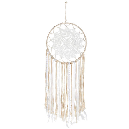 Διακοσμητικό Κρεμαστό ArteLibre Μάτι Λευκό/Μπεζ Ύφασμα 30x95cm - Hippiehome.gr