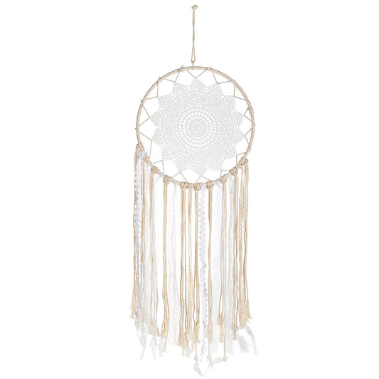 Διακοσμητικό Κρεμαστό ArteLibre Μάτι Λευκό/Μπεζ Ύφασμα 30x95cm - Hippiehome.gr