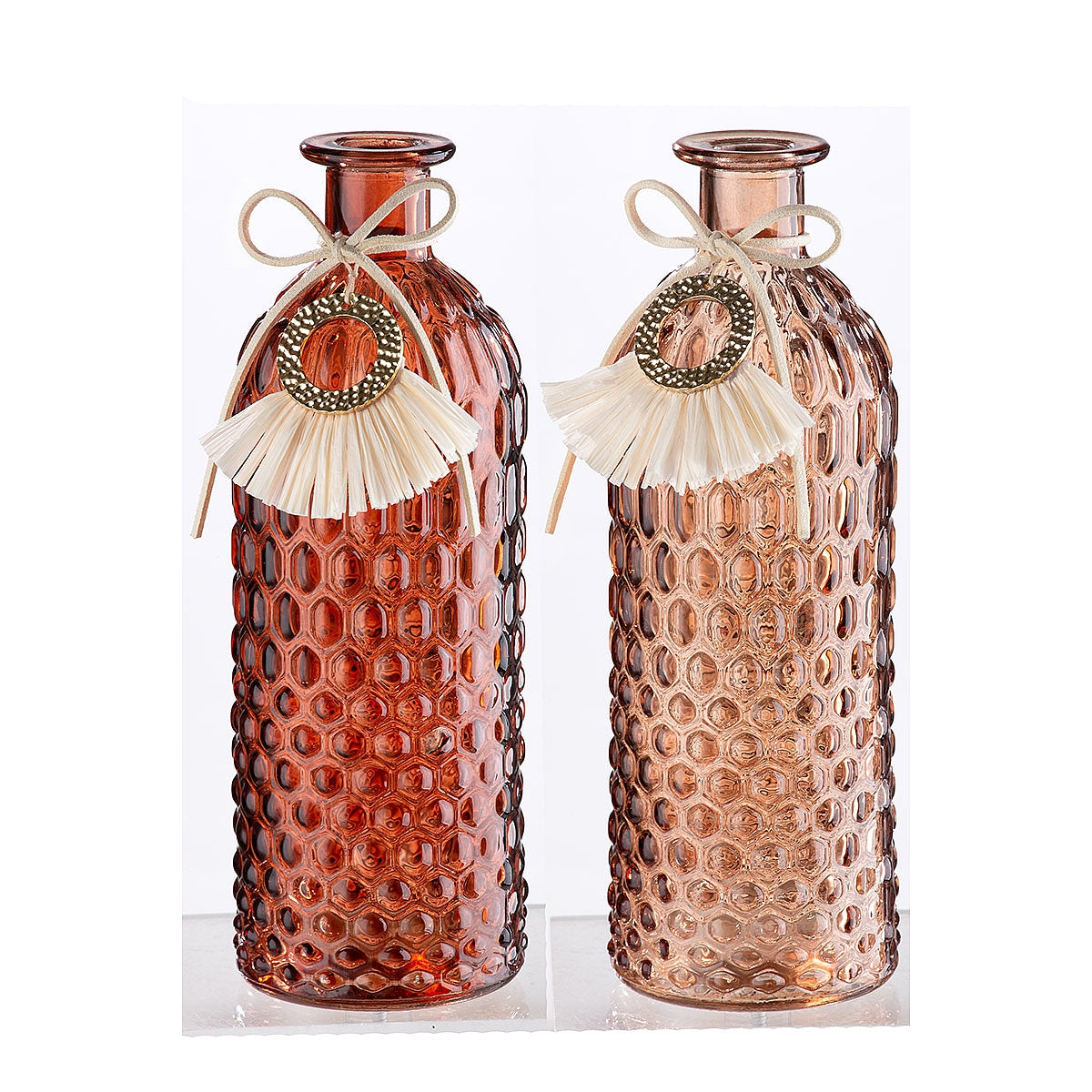 Βάζο ArteLibre Μπουκάλι Γυαλί 8.5x8.5x25cm Σε 2 Χρώματα - Hippiehome.gr