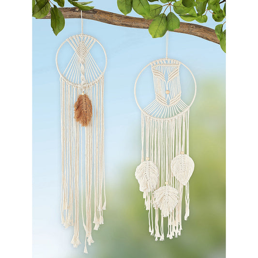 Διακοσμητικό Κρεμαστό ArteLibre Μάτι Λευκό/Μπεζ Ύφασμα 20x85cm - Hippiehome.gr