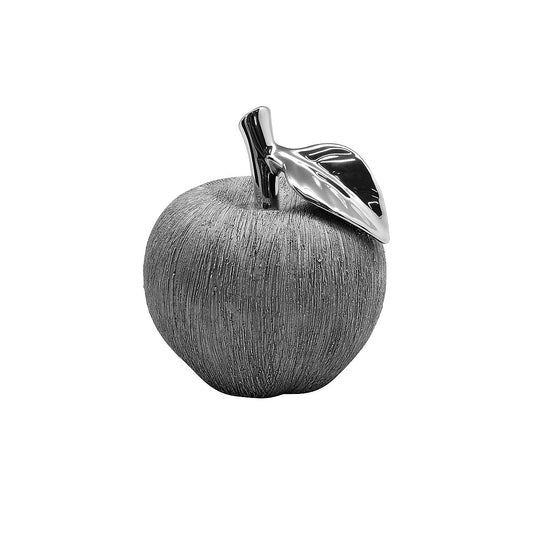 Διακοσμητικό ArteLibre Μήλο Γκρι/Ασημί Κεραμικό 10x10x11.5cm