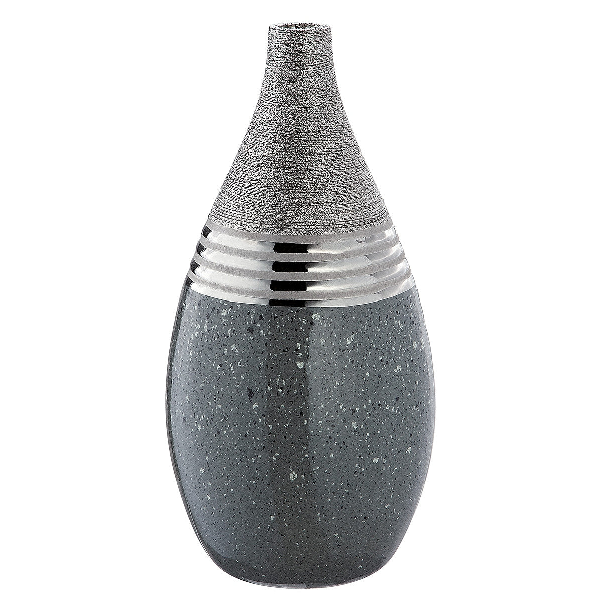 Βάζο ArteLibre Ασημί/Γκρι Κεραμικό 16x16x34.5cm - Hippiehome.gr