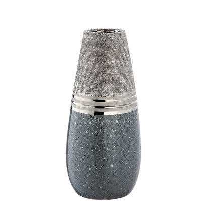 Βάζο ArteLibre Ασημί/Γκρι Κεραμικό 13x13x30cm - Hippiehome.gr