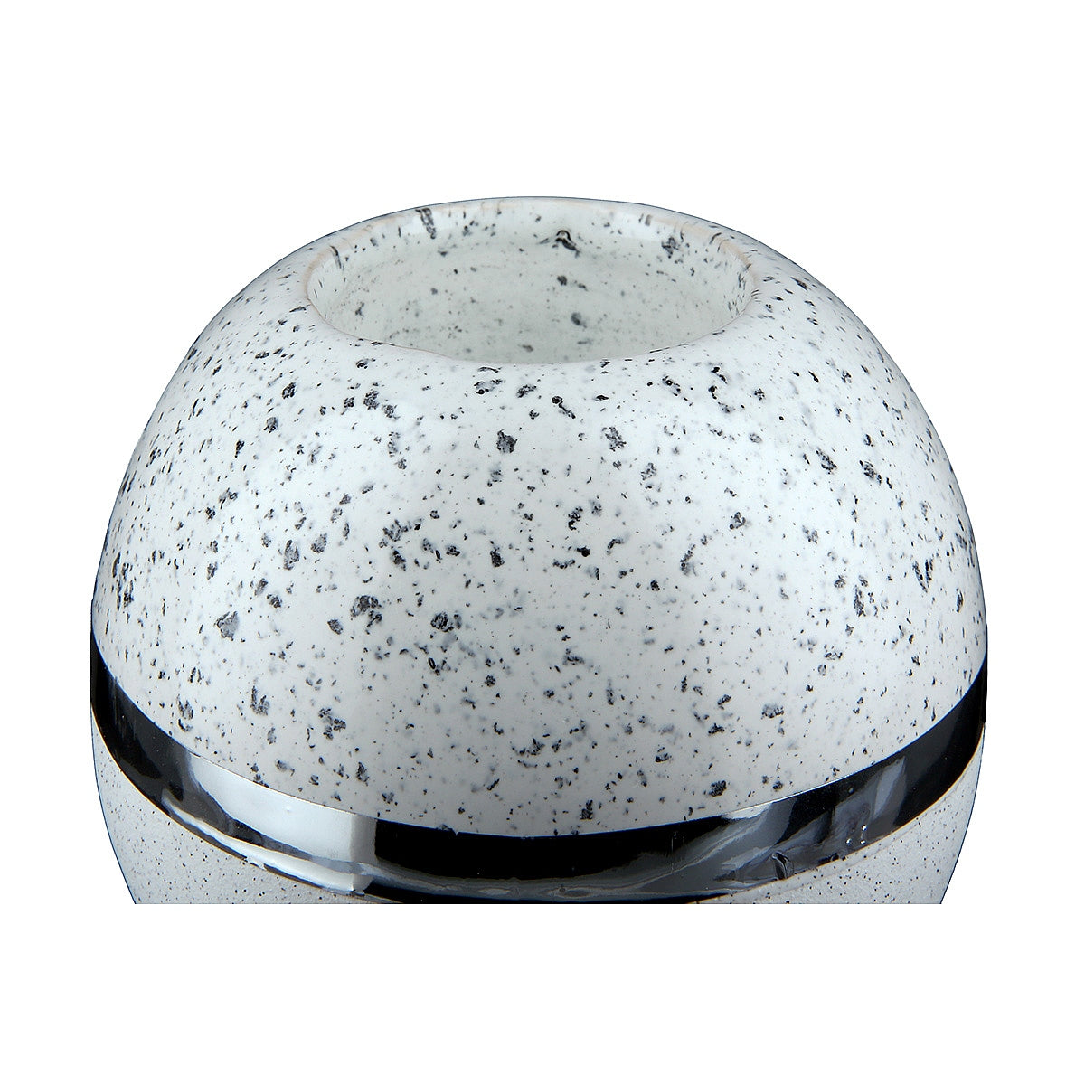 Θήκη Ρεσώ ArteLibre Λευκό/Ασημί Κεραμικό 10.5x10.5x10cm - Hippiehome.gr