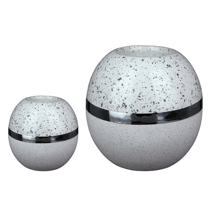 Θήκη Ρεσώ ArteLibre Λευκό/Ασημί Κεραμικό 10.5x10.5x10cm - Hippiehome.gr