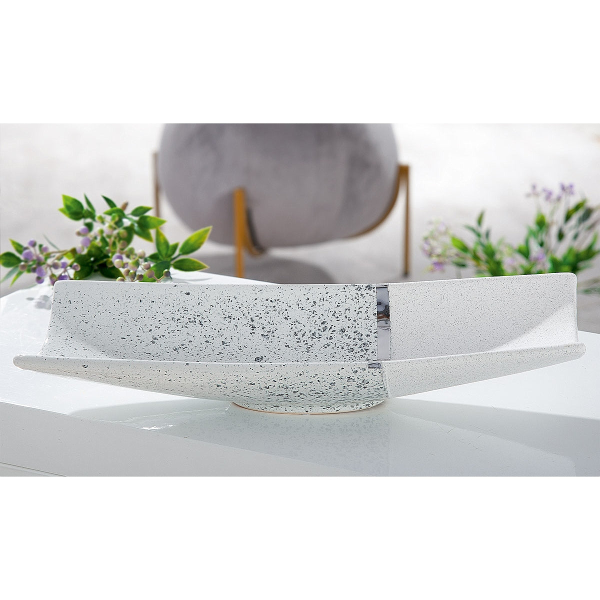 Μπολ ArteLibre Λευκό Κεραμικό 15.5x40.5x7cm - Hippiehome.gr