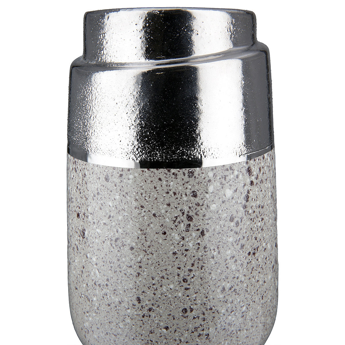 Βάζο ArteLibre Ασημί/Γκρι Κεραμικό 12x12x19.5cm - Hippiehome.gr