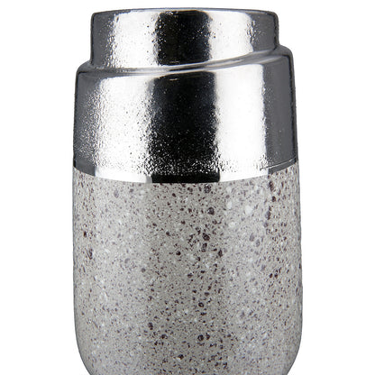 Βάζο ArteLibre Ασημί/Γκρι Κεραμικό 12x12x19.5cm - Hippiehome.gr