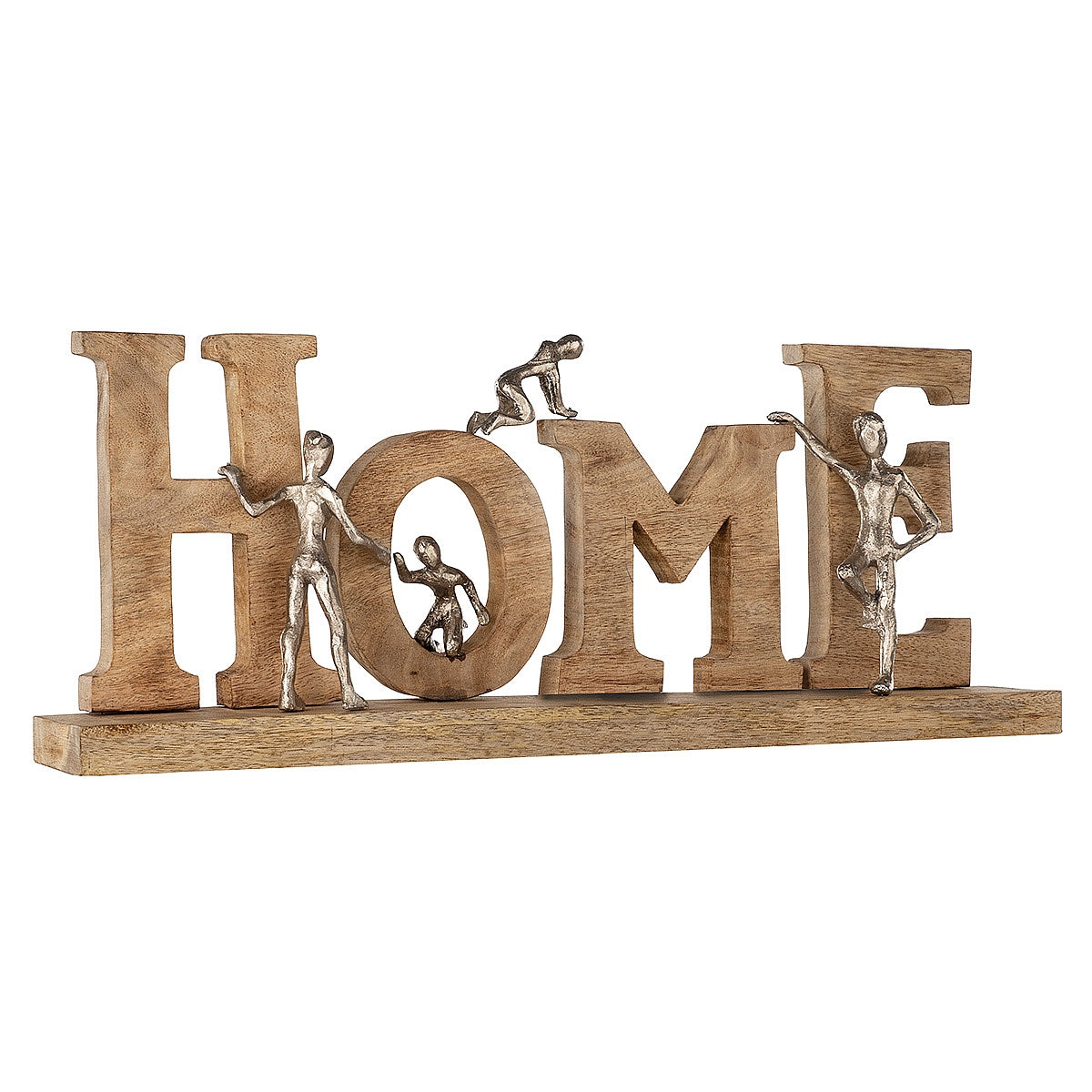 Διακοσμητικό ArteLibre 'Home' Φυσικό/Μπρονζέ Ξύλο/Αλουμίνιο 8x60x23.5cm - Hippiehome.gr