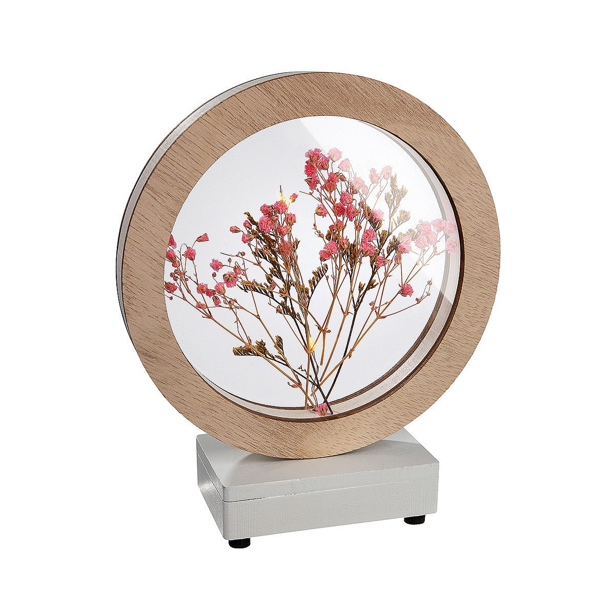 Διακοσμητικό ArteLibre Κύκλος Με Αποξηραμένα Άνθη Φωτιζόμενο LED Φυσικό MDF/Ξύλο 5.5x14.5x17cm Σε 4 Σχέδια - Hippiehome.gr