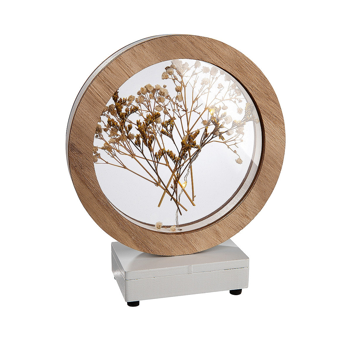Διακοσμητικό ArteLibre Κύκλος Με Αποξηραμένα Άνθη Φωτιζόμενο LED Φυσικό MDF/Ξύλο 5.5x14.5x17cm Σε 4 Σχέδια - Hippiehome.gr