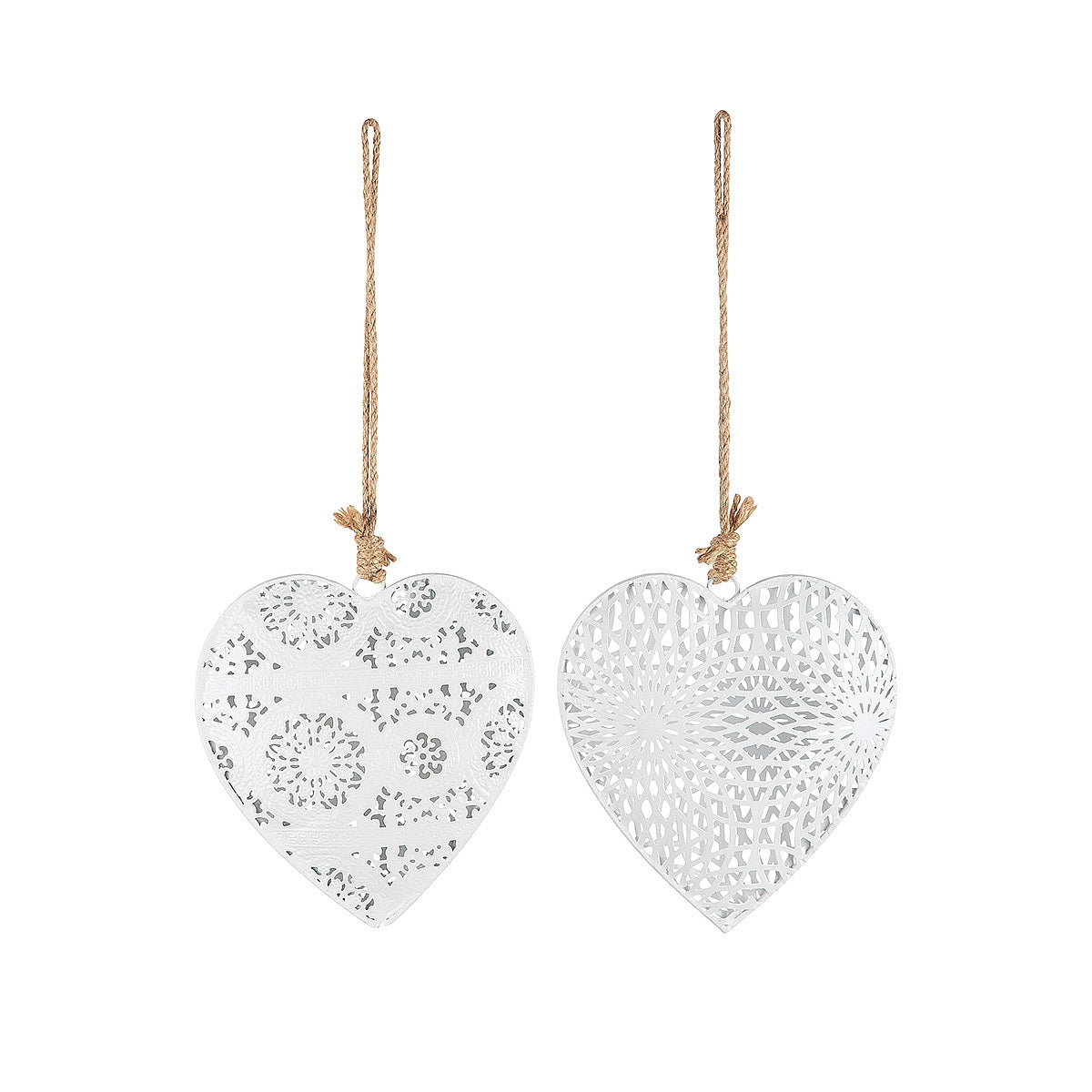 Διακοσμητικό Κρεμαστό ArteLibre Καρδιά Λευκό Μέταλλο 2x15x16cm Σε 2 Σχέδια - Hippiehome.gr