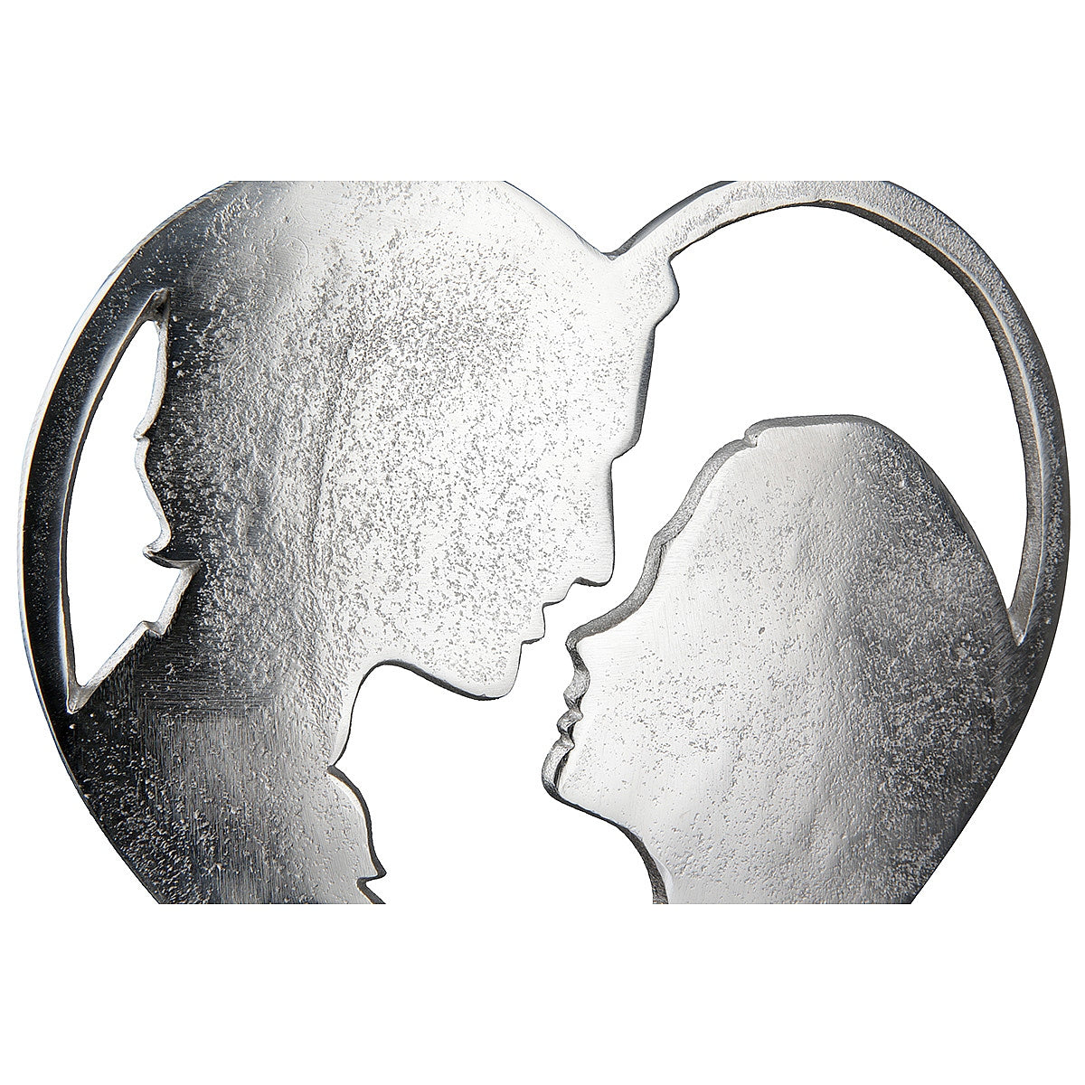 Διακοσμητικό ArteLibre Ερωτευμένοι Σε Βάση Ασημί/Φυσικό Αλουμίνιο/Ξύλο 5x24x26.5cm - Hippiehome.gr