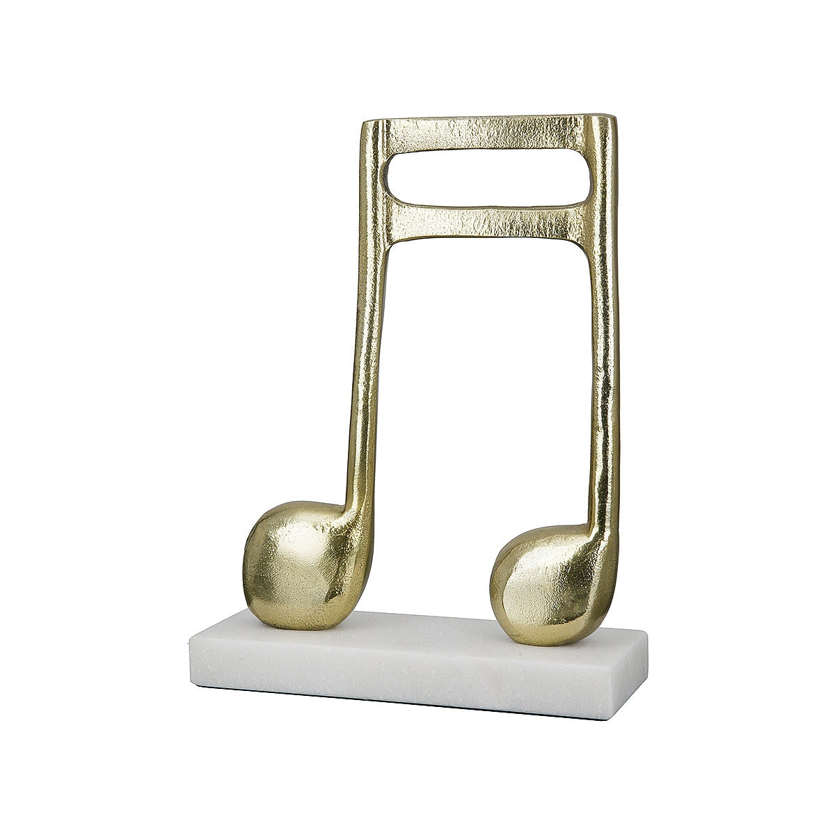 Διακοσμητικό ArteLibre Μουσική Νότα Σε Βάση Χρυσό/Λευκό Αλουμίνιο/Μάρμαρο 7.5x20x27cm - Hippiehome.gr