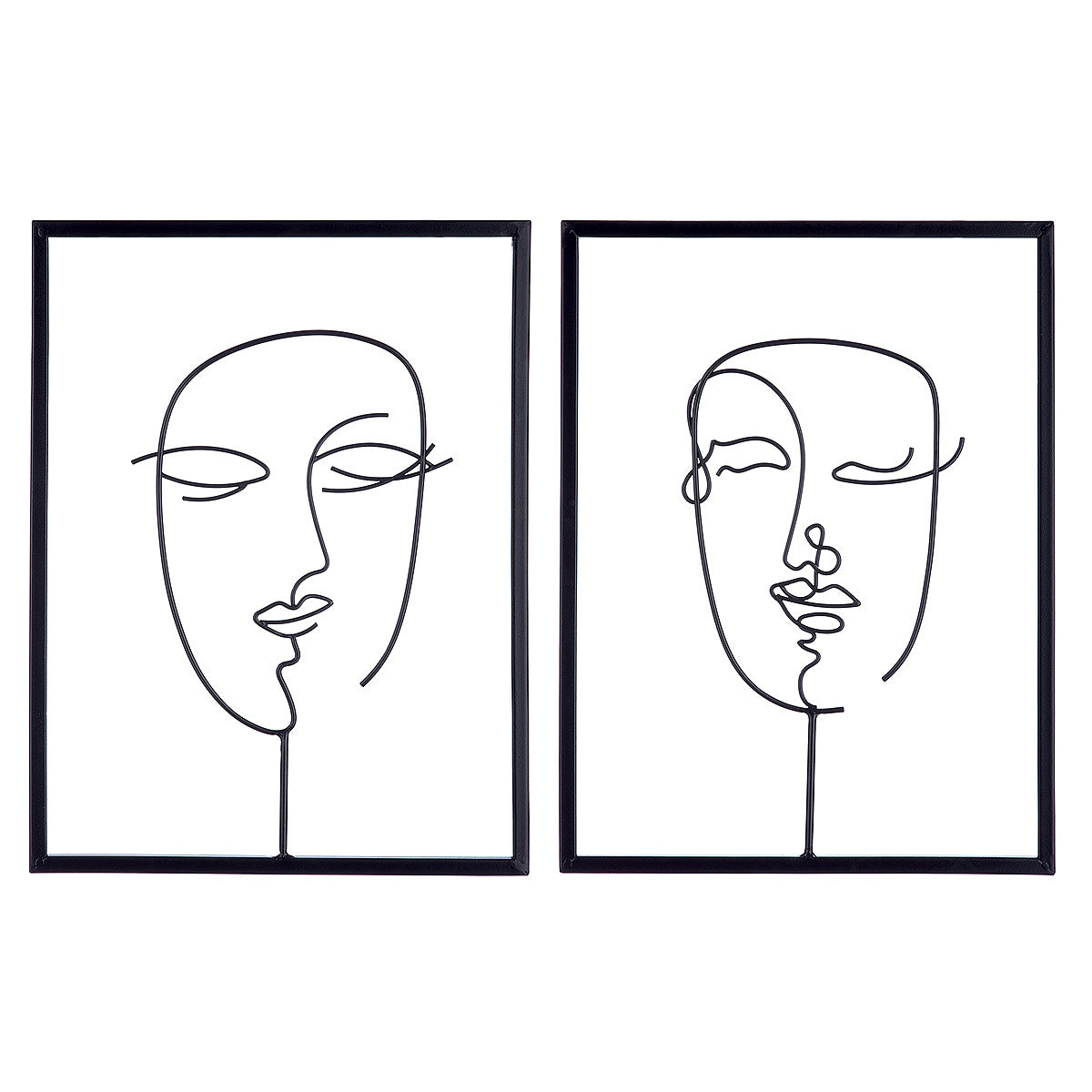 Διακοσμητικό ArteLibre Κορνίζα Πρόσωπο Μαύρο Μέταλλο 1.5x30x40cm Σε 2 Σχέδια - Hippiehome.gr