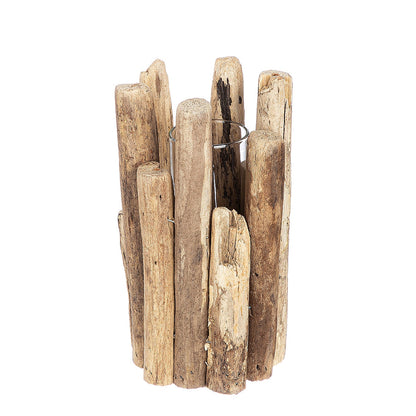 Διακοσμητικό ArteLibre Σύνθεση Βάζο ArteLibre Σε Ξύλα Φυσικό Ξύλο 22cm - Hippiehome.gr