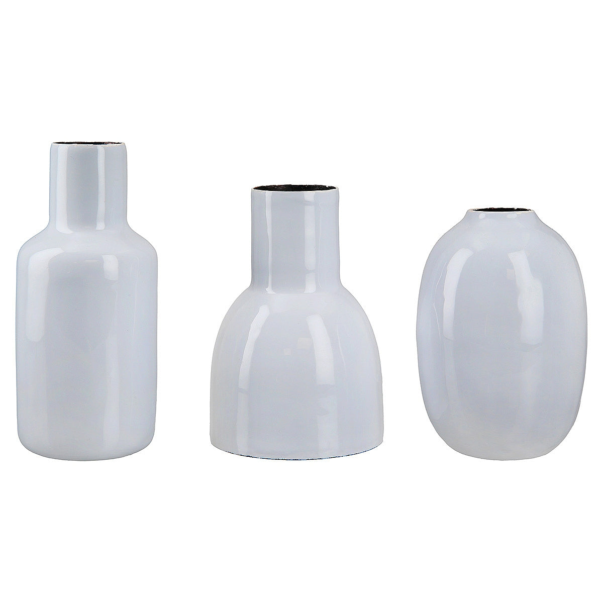 Βάζο Ανοιχτό Μπλε Μέταλλο 6.5x7.5x11.5cm Σε 3 Σχέδια - Hippiehome.gr