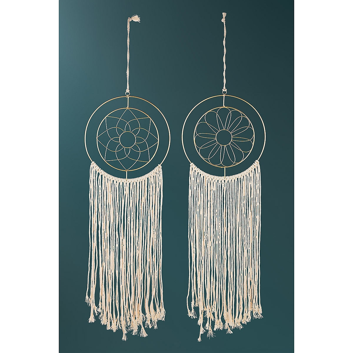 Διακοσμητικό Κρεμαστό ArteLibre Μάτι Κρεμ/Χρυσό Μέταλλο/Ύφασμα 0.5x21x80cm Σε 2 Σχέδια - Hippiehome.gr