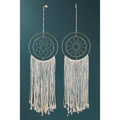 Διακοσμητικό Κρεμαστό ArteLibre Μάτι Κρεμ/Χρυσό Μέταλλο/Ύφασμα 0.5x21x80cm Σε 2 Σχέδια - Hippiehome.gr