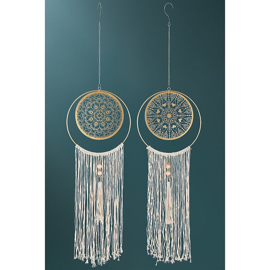 Διακοσμητικό Κρεμαστό ArteLibre Μάτι Χρυσό Μέταλλο/Ύφασμα 24x95cm Σε 2 Σχέδια - Hippiehome.gr