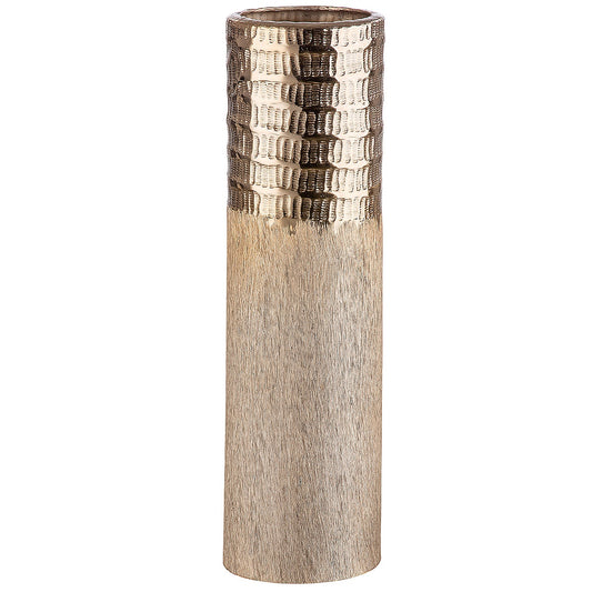 Βάζο ArteLibre Αντικέ Χρυσό Αλουμίνιο 35.5cm - Hippiehome.gr