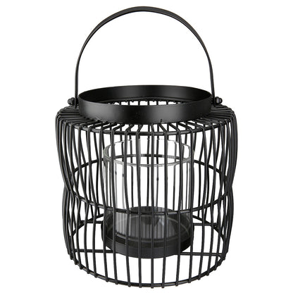 Φανάρι ArteLibre Κλουβί Μαύρο Μέταλλο 23cm - Hippiehome.gr