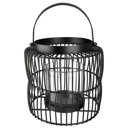 Φανάρι ArteLibre Κλουβί Μαύρο Μέταλλο 23cm - Hippiehome.gr