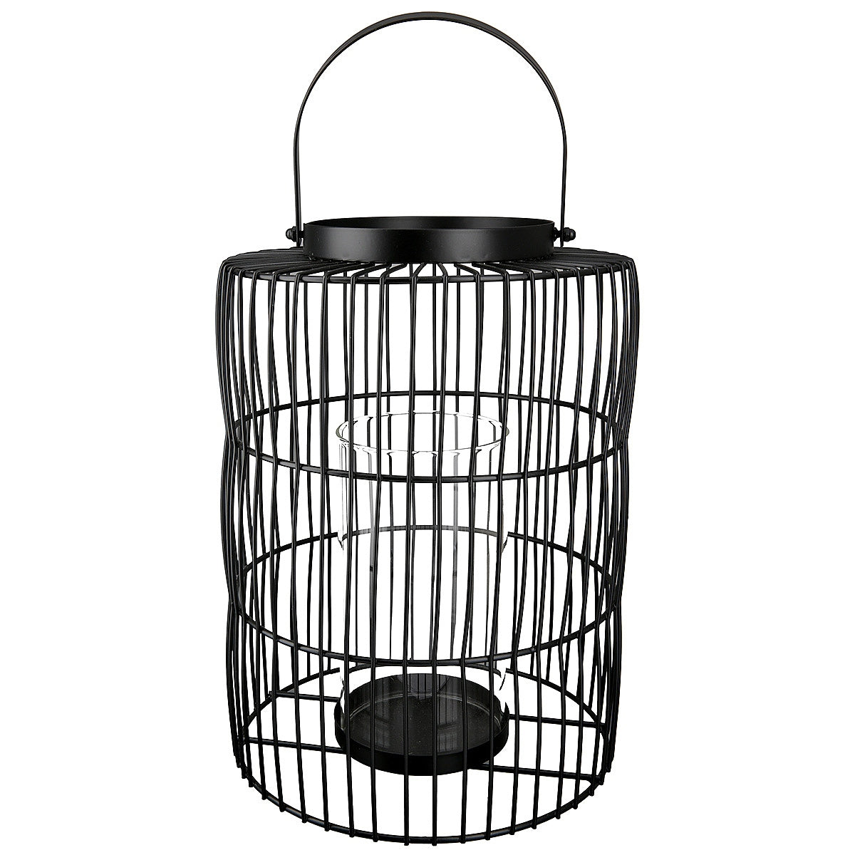 Φανάρι ArteLibre Κλουβί Μαύρο Μέταλλο 35cm - Hippiehome.gr