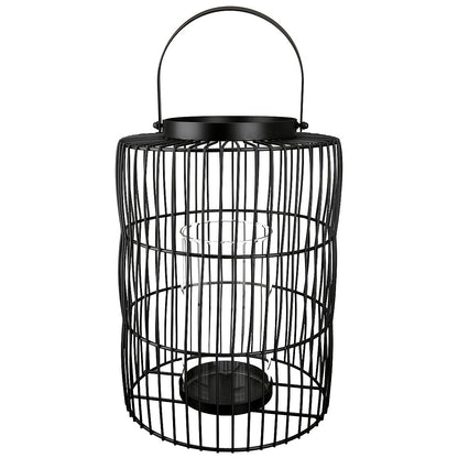 Φανάρι ArteLibre Κλουβί Μαύρο Μέταλλο 35cm - Hippiehome.gr