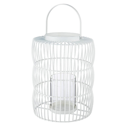 Φανάρι ArteLibre Κλουβί Λευκό Μέταλλο 44cm - Hippiehome.gr