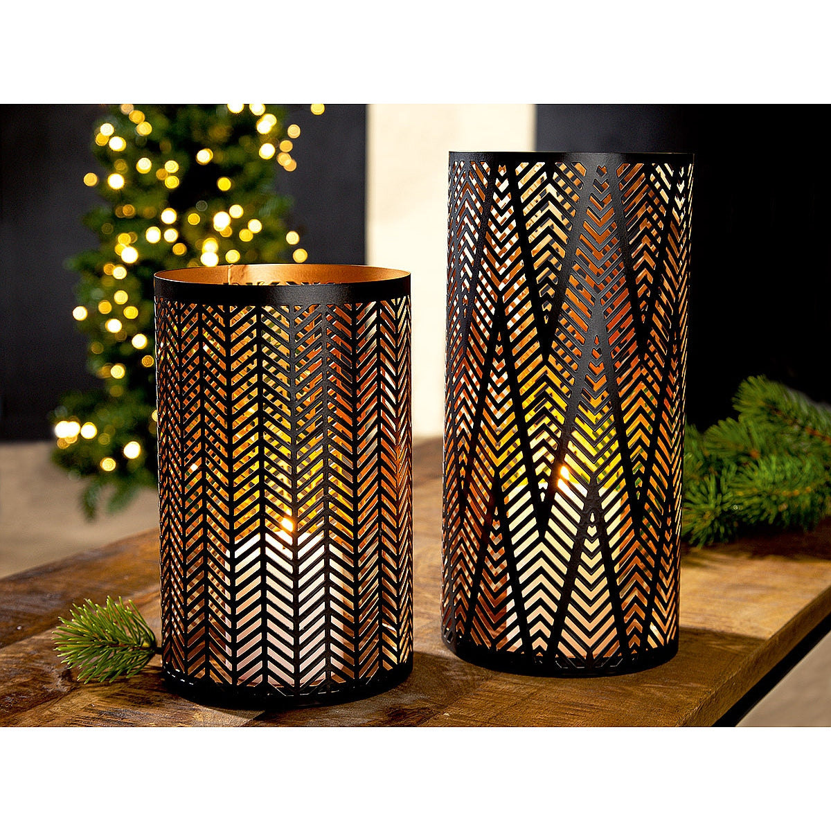 Φανάρι ArteLibre Μαύρο Μέταλλο 26.5cm - Hippiehome.gr