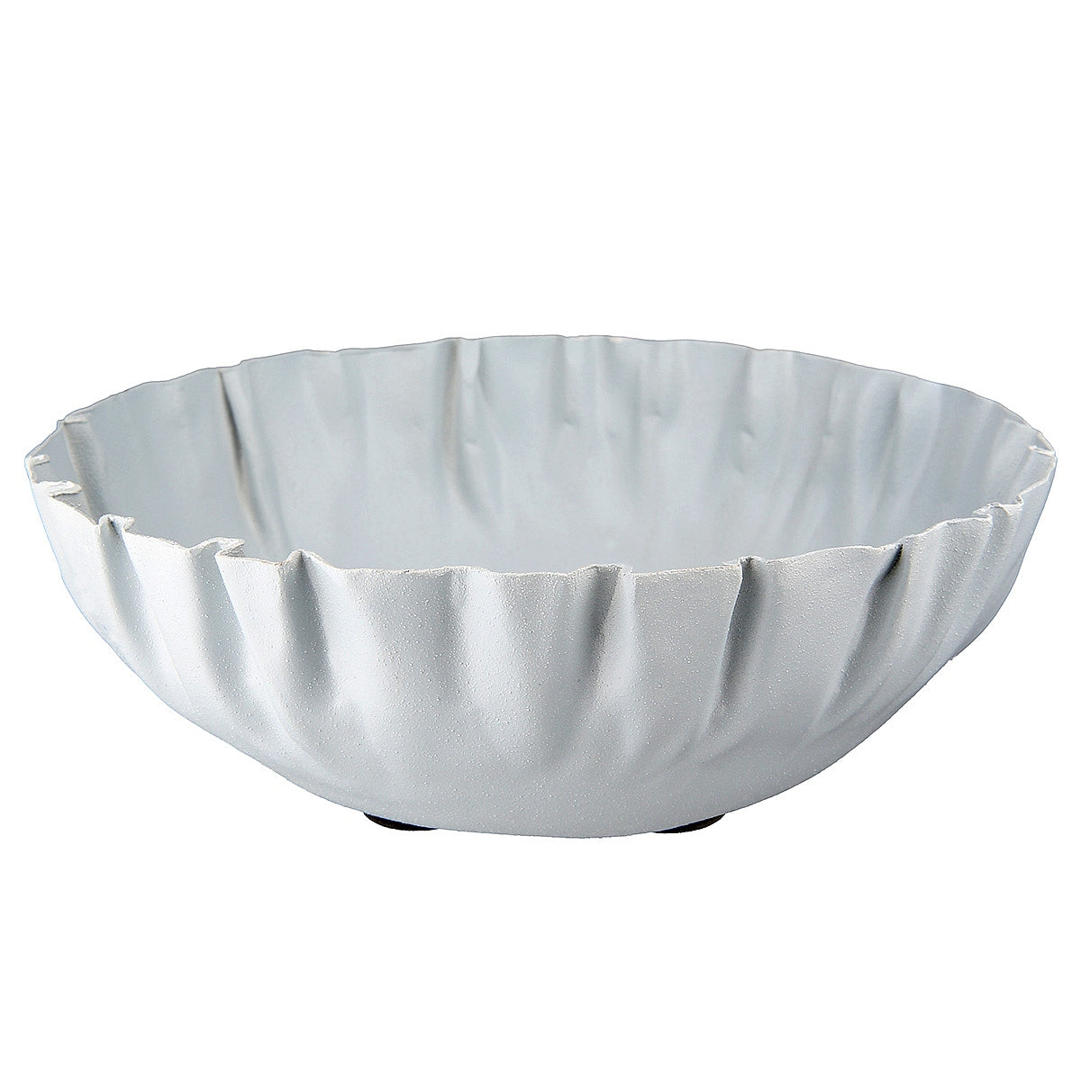 Βάζο ArteLibre Τσαλακωμένο Λευκό Μέταλλο 5cm - Hippiehome.gr