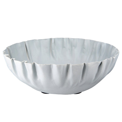 Βάζο ArteLibre Τσαλακωμένο Λευκό Μέταλλο 5cm - Hippiehome.gr