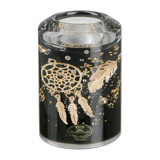 Θήκη Ρεσώ ArteLibre Μαύρο/Χρυσό Γυαλί 7x7x10.5cm - Hippiehome.gr