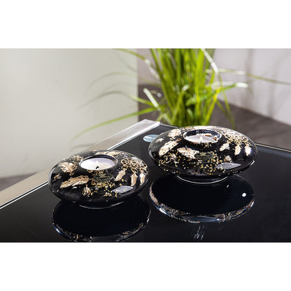 Θήκη Ρεσώ ArteLibre Μαύρο/Χρυσό Γυαλί 5cm - Hippiehome.gr