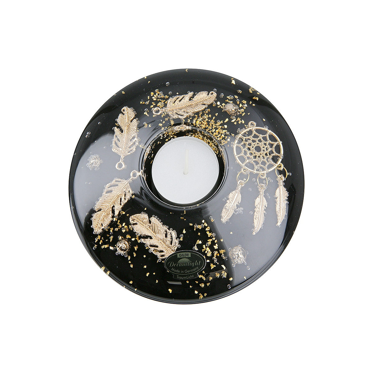 Θήκη Ρεσώ ArteLibre Μαύρο/Χρυσό Γυαλί 5cm - Hippiehome.gr