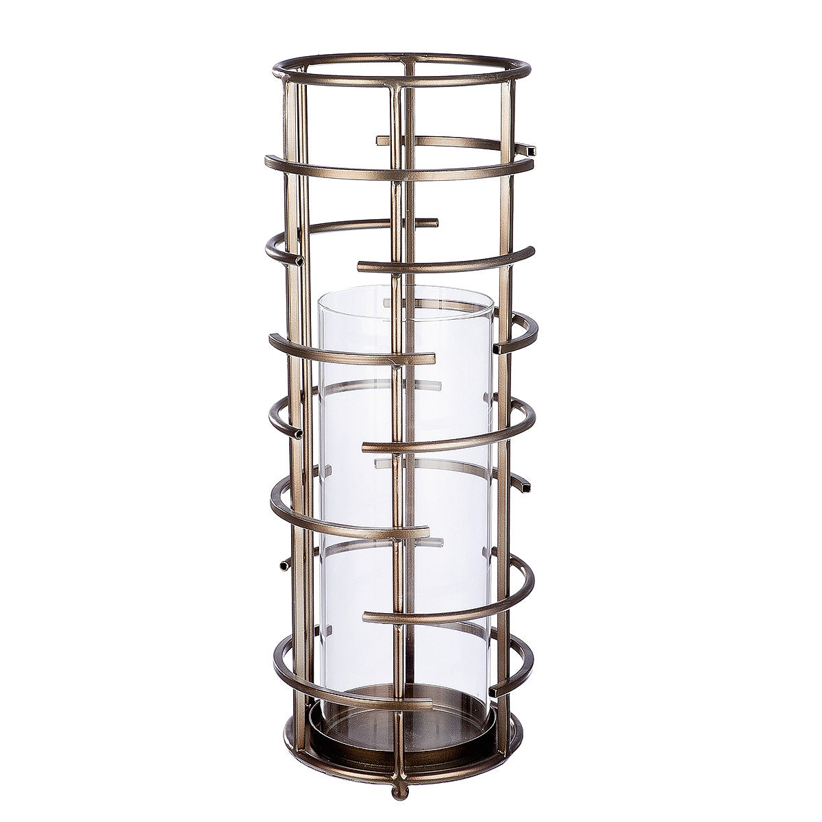 Φανάρι ArteLibre Σαμπανί/Διάφανο Μέταλλο/Γυαλί 46.5cm - Hippiehome.gr