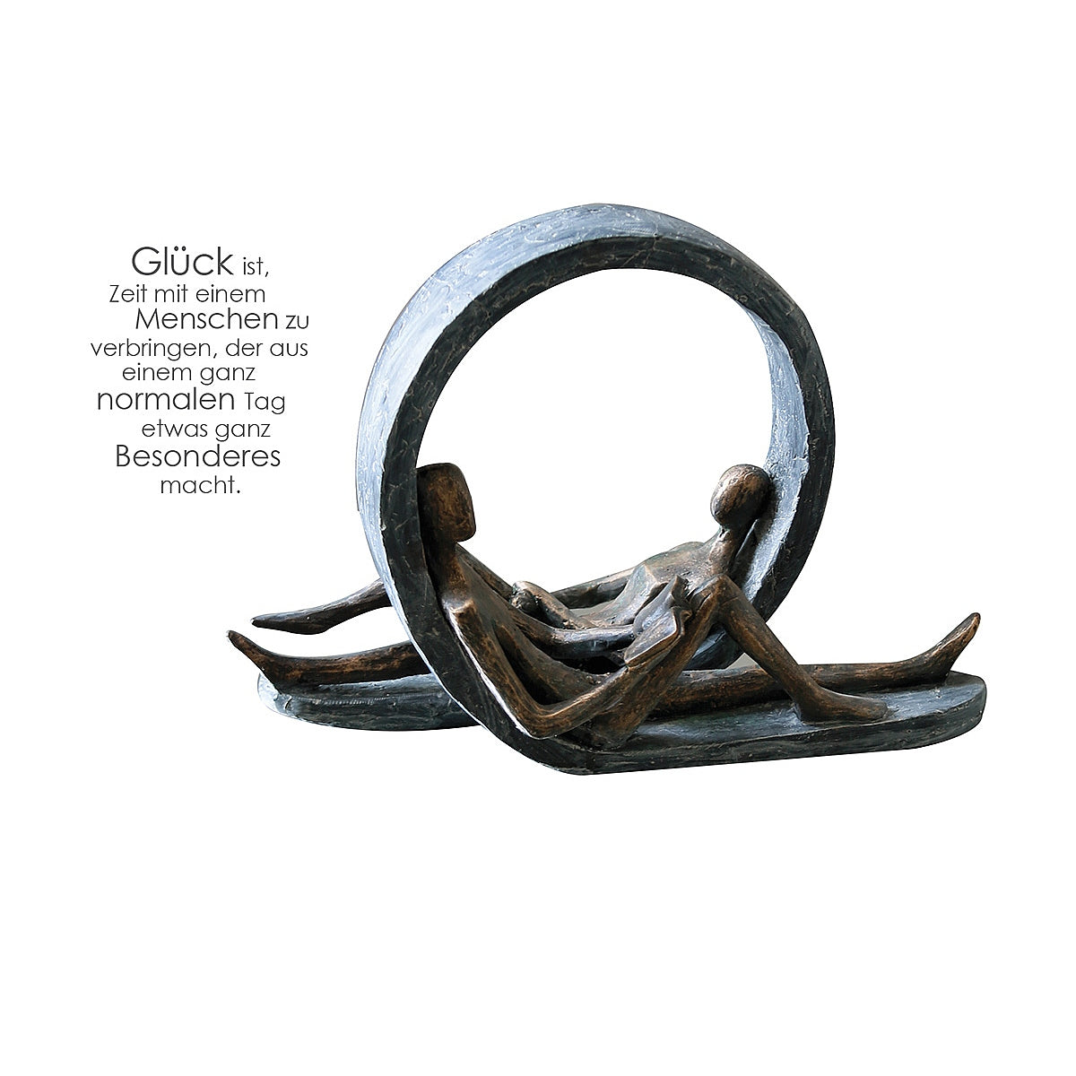 Διακοσμητικό ArteLibre 'Time-Out' Με Φιγούρες Μπρονζέ/Γκρι Polyresin 13x29.5x22cm - Hippiehome.gr